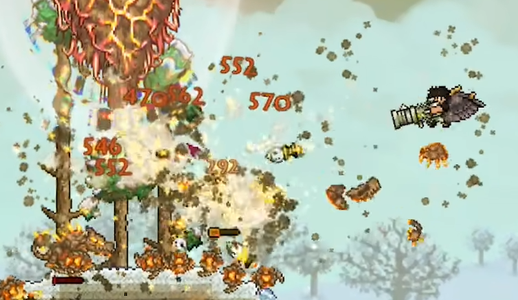 泰拉瑞亚四柱用什么打