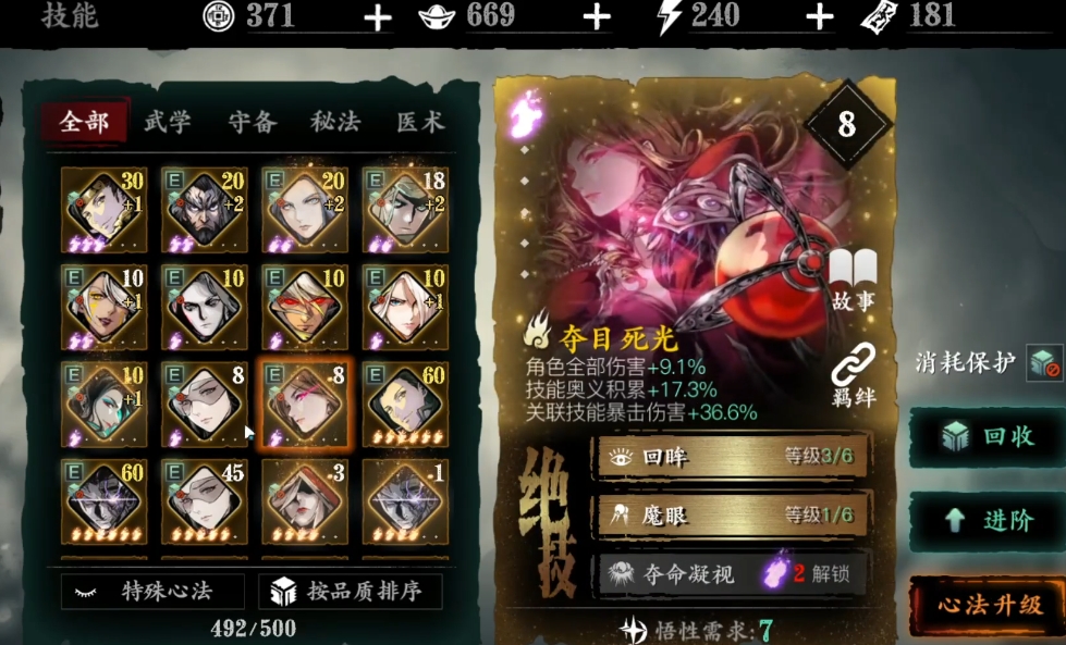 影之刃3心法等级加1什么意思