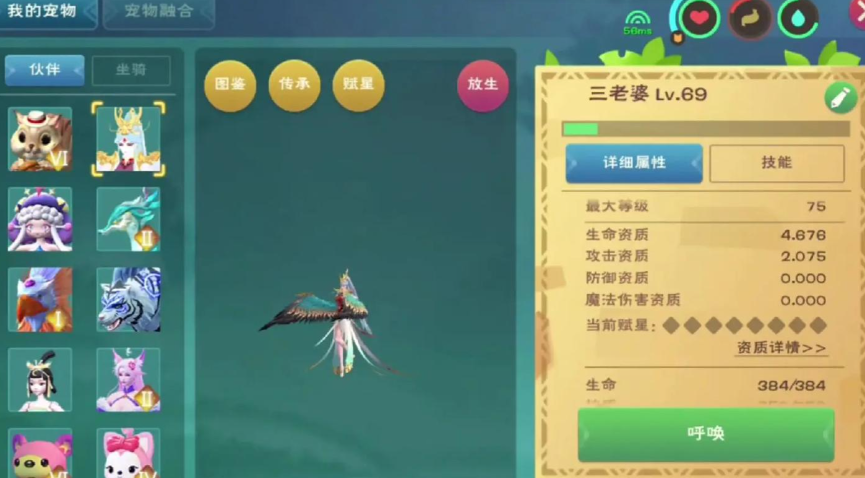 创造与魔法钓鱼带什么宠物合适