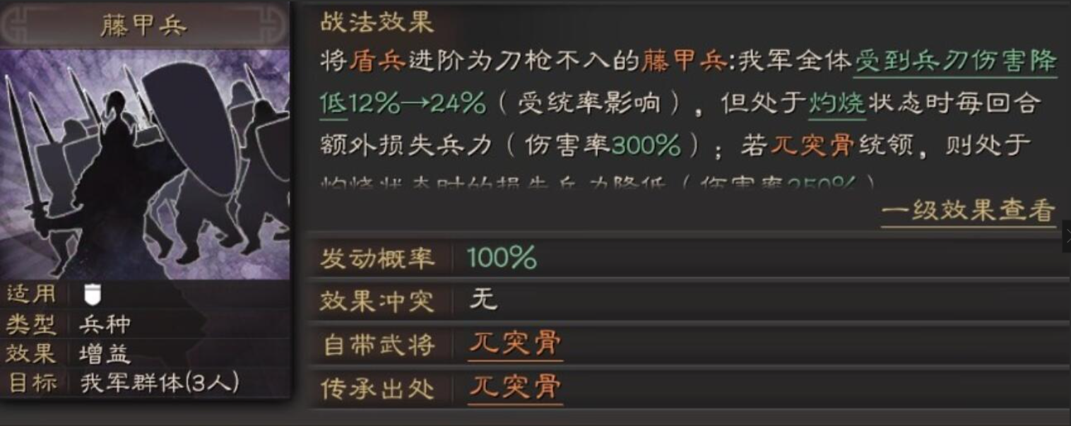 攻城掠地藤甲有什么用