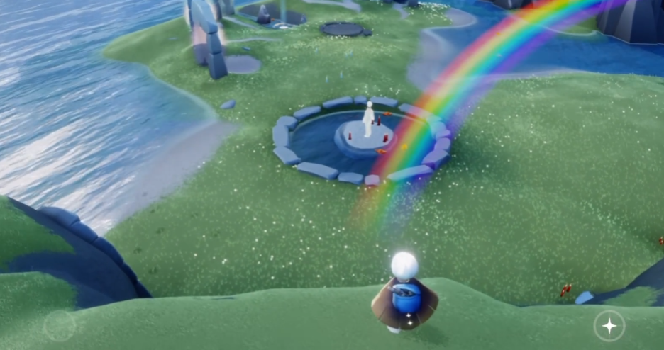 光遇彩虹怎么站起来 光遇彩虹怎么站起来