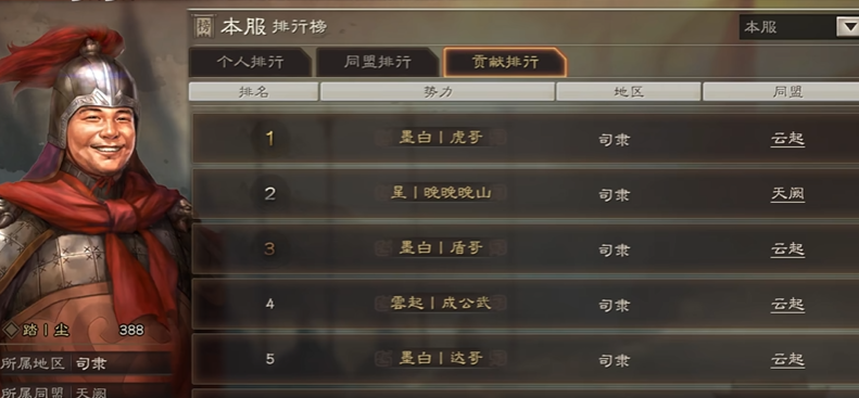 三国志战略版贡献有什么用